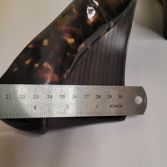 Jones Studio Callie Tortoise Shell Wedges Slip On Size 6.5 - Picture 8 of 10